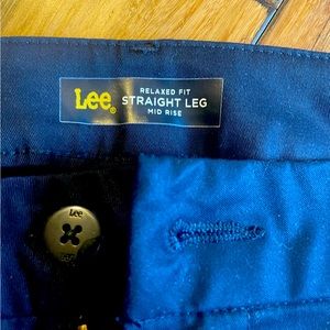 Black Lee Relaxed Fit Straight Leg Pants. Size 10P. NWOT - never worn.